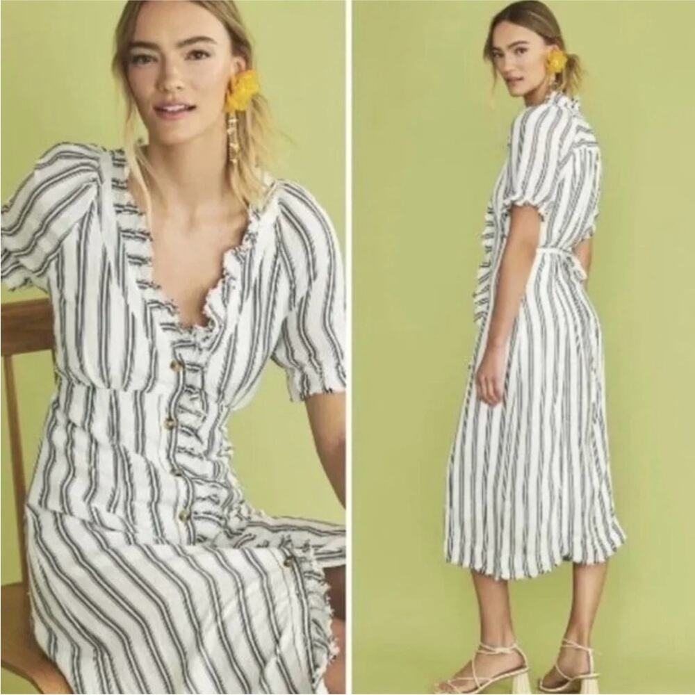 Striped Ruffle Dress - Picture 4 of 11